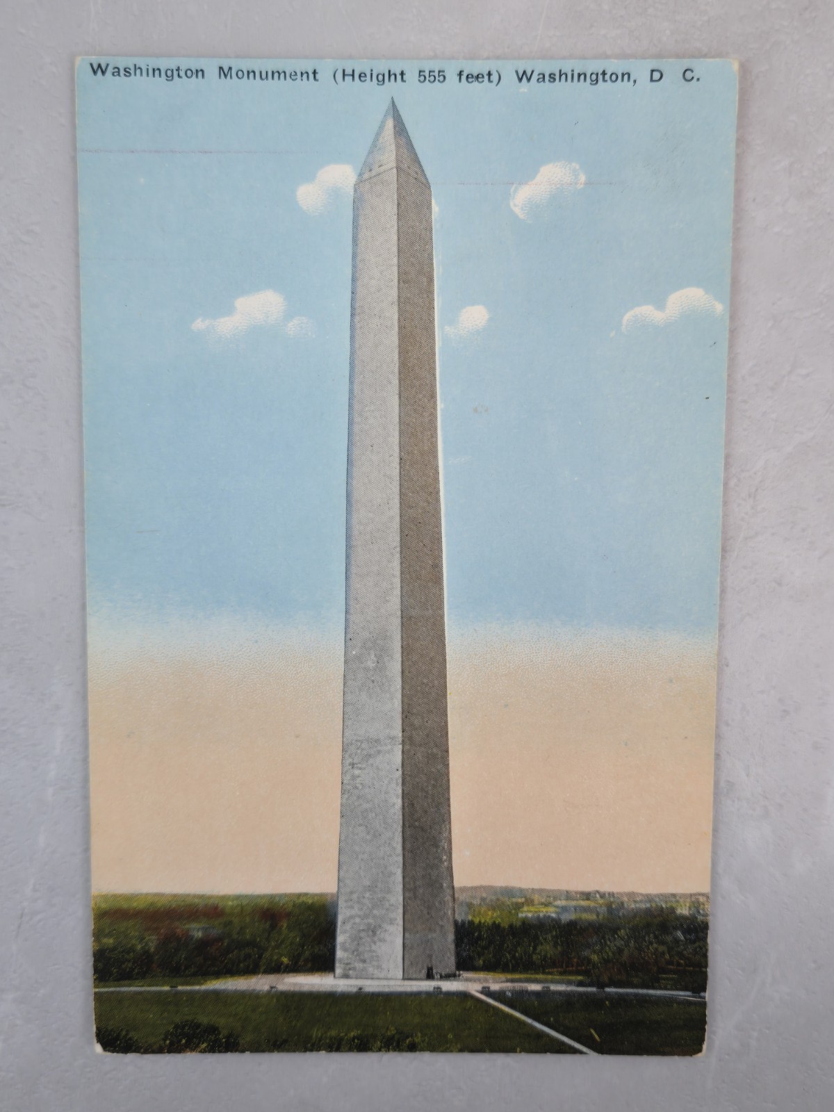 Washington Monument US Government Washington DC Vintage Color Postcard