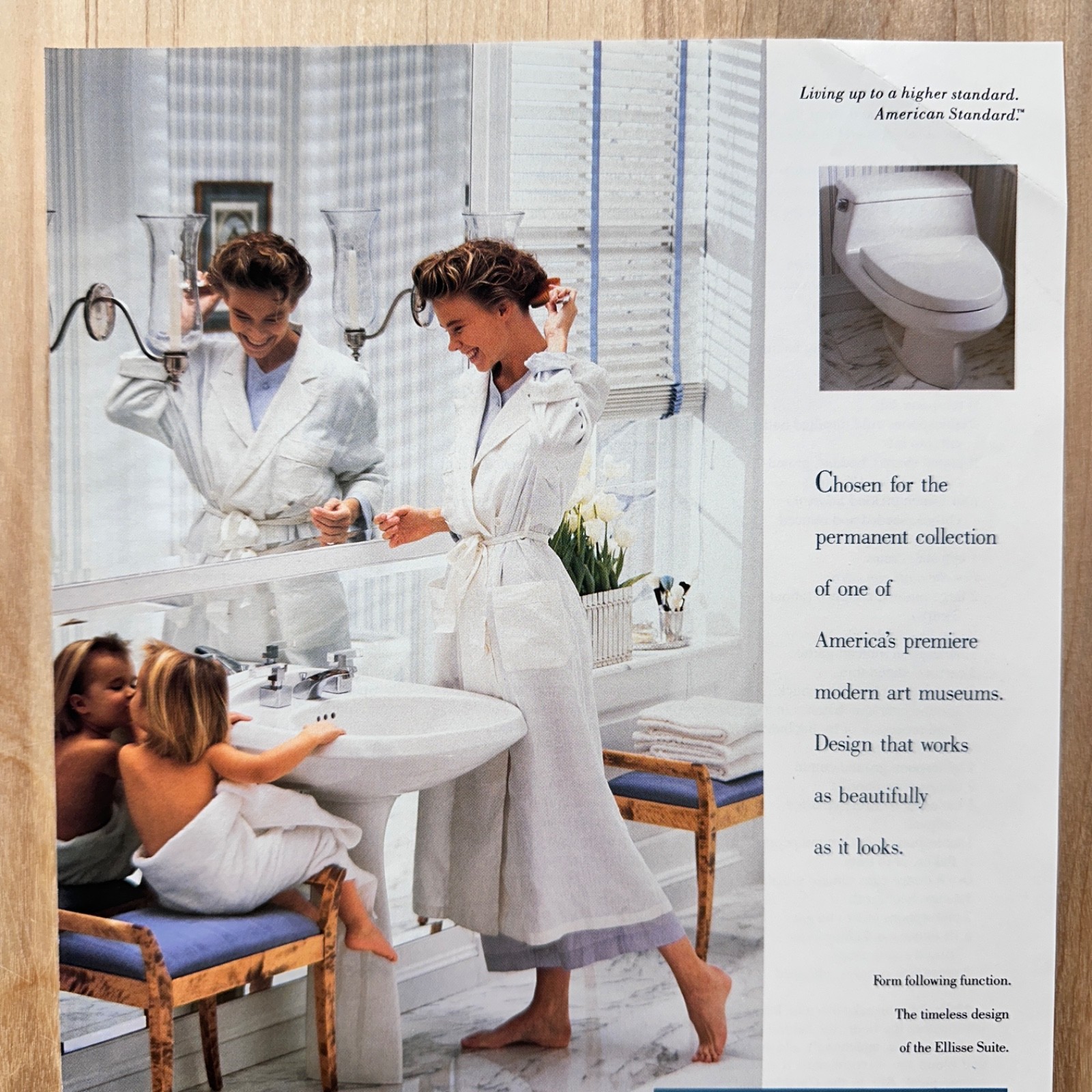 1989 American Standard Bathroom Fixtures Vintage Print Ad Decor Advert Art