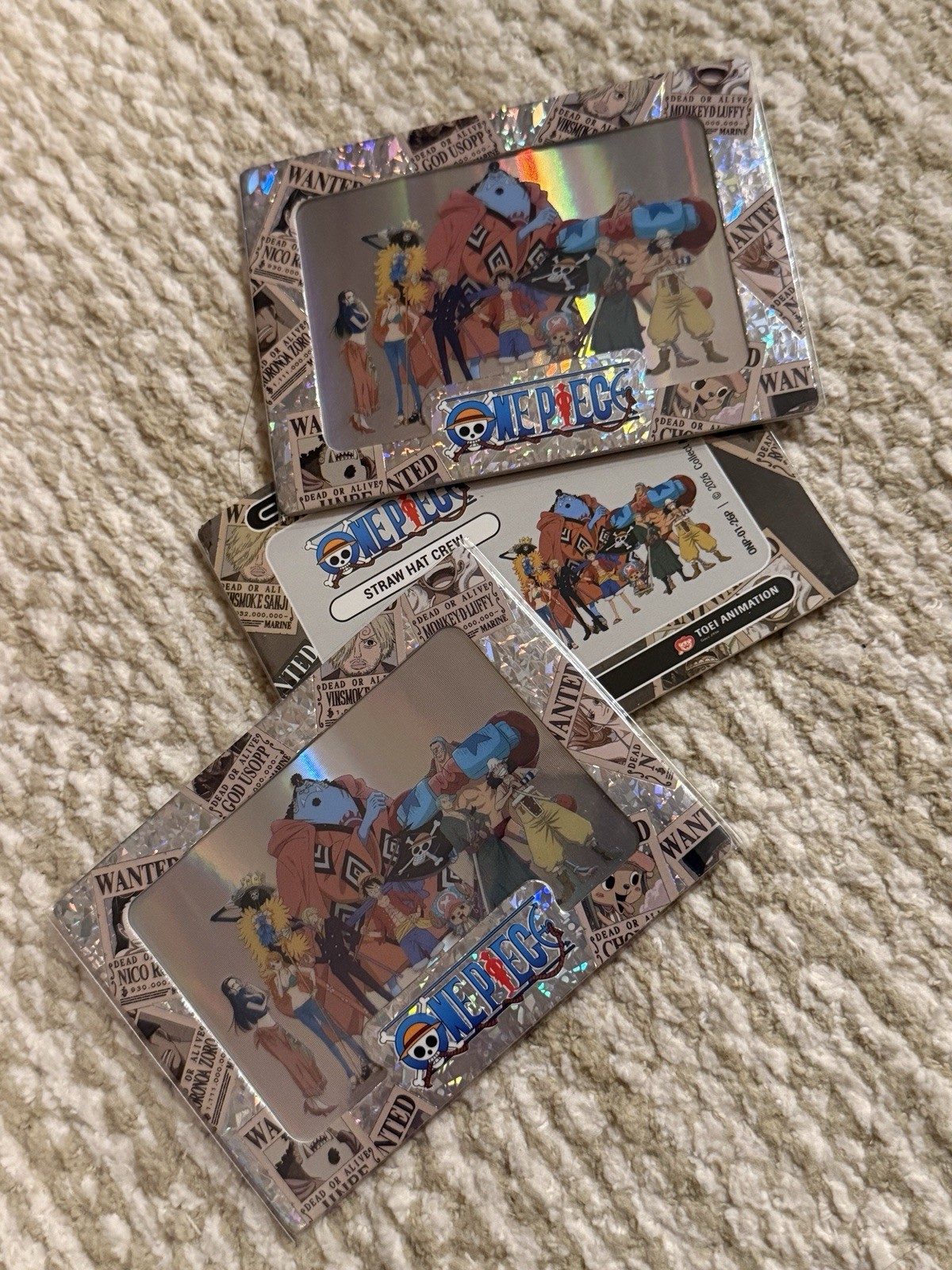Bandai One Piece Cybercel Hyper Rare 4 Straw Hat Crew Card Onp-01-26P Promo NYCC