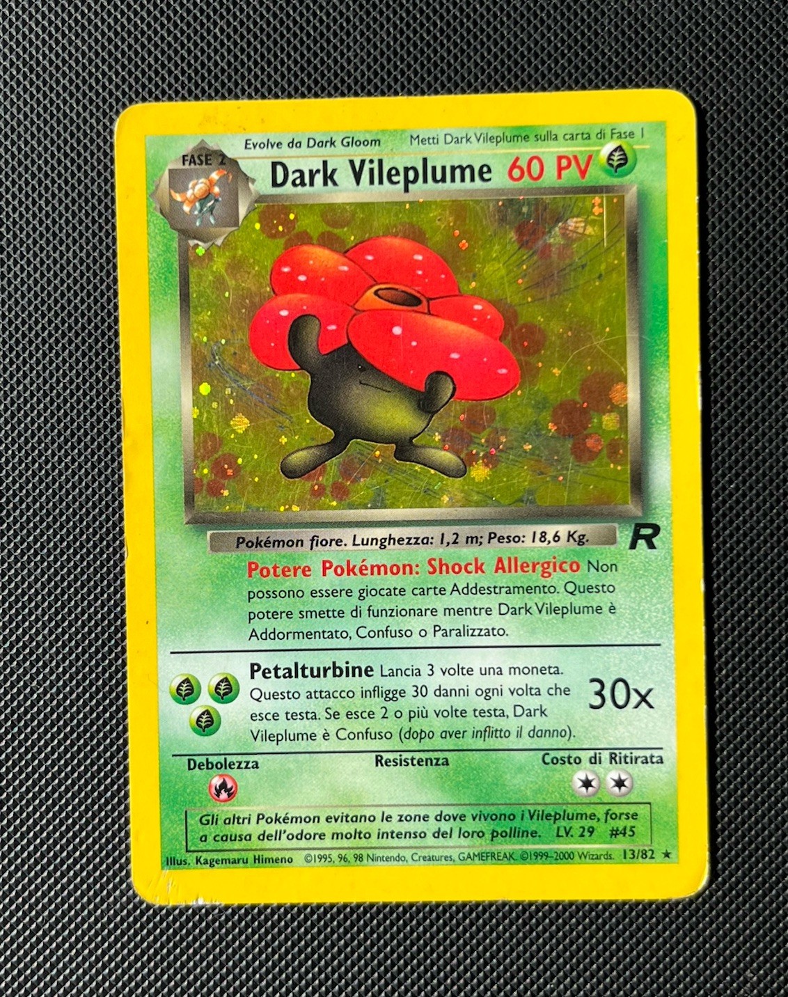 Pokemon Dark Vileplume Wizards 13/82 Ita Holographic 2000