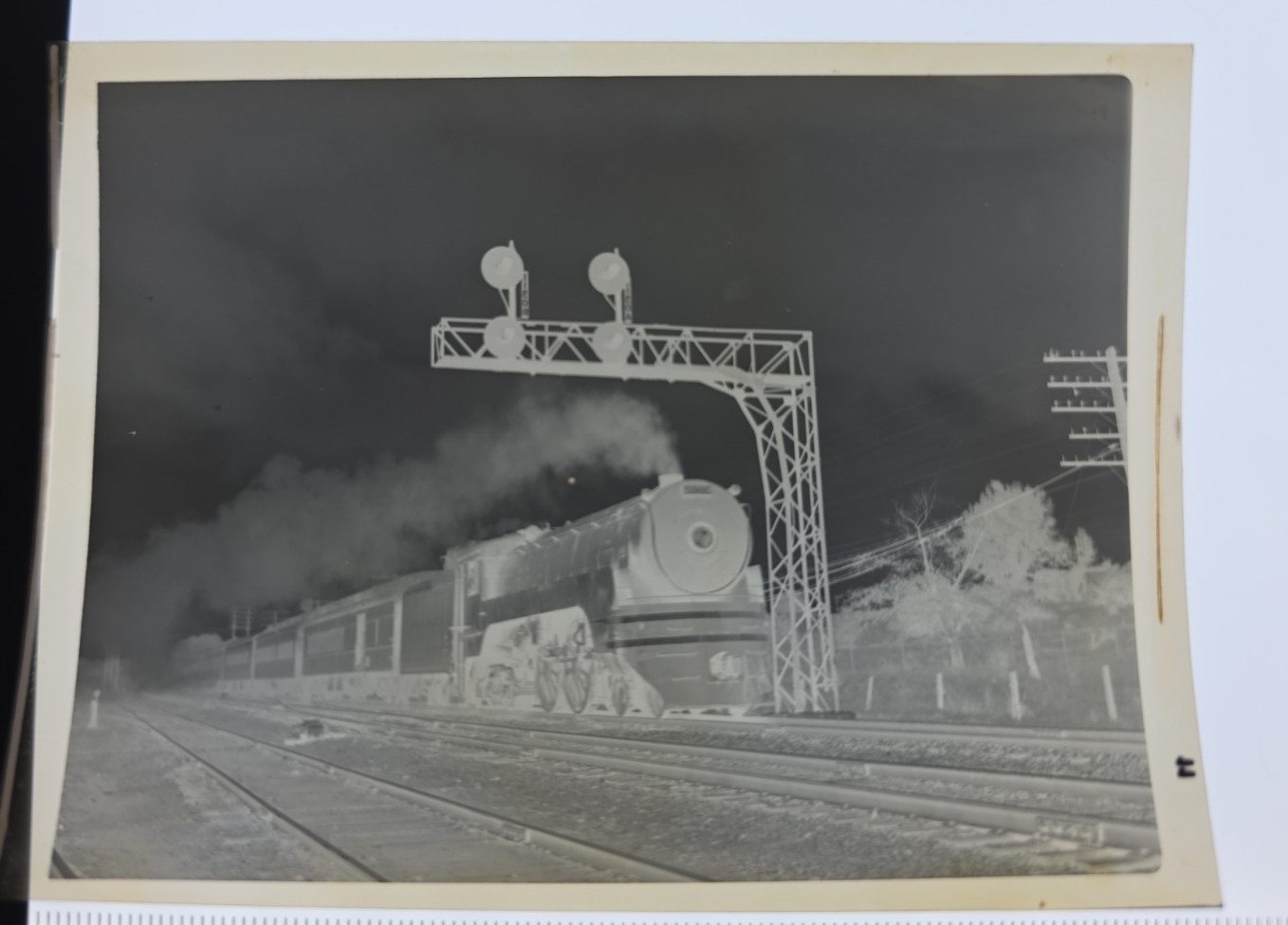 7/23/48 Canadian Pacific RR 3002 4-4-4 Passenger Steam London Ont Photo Negative