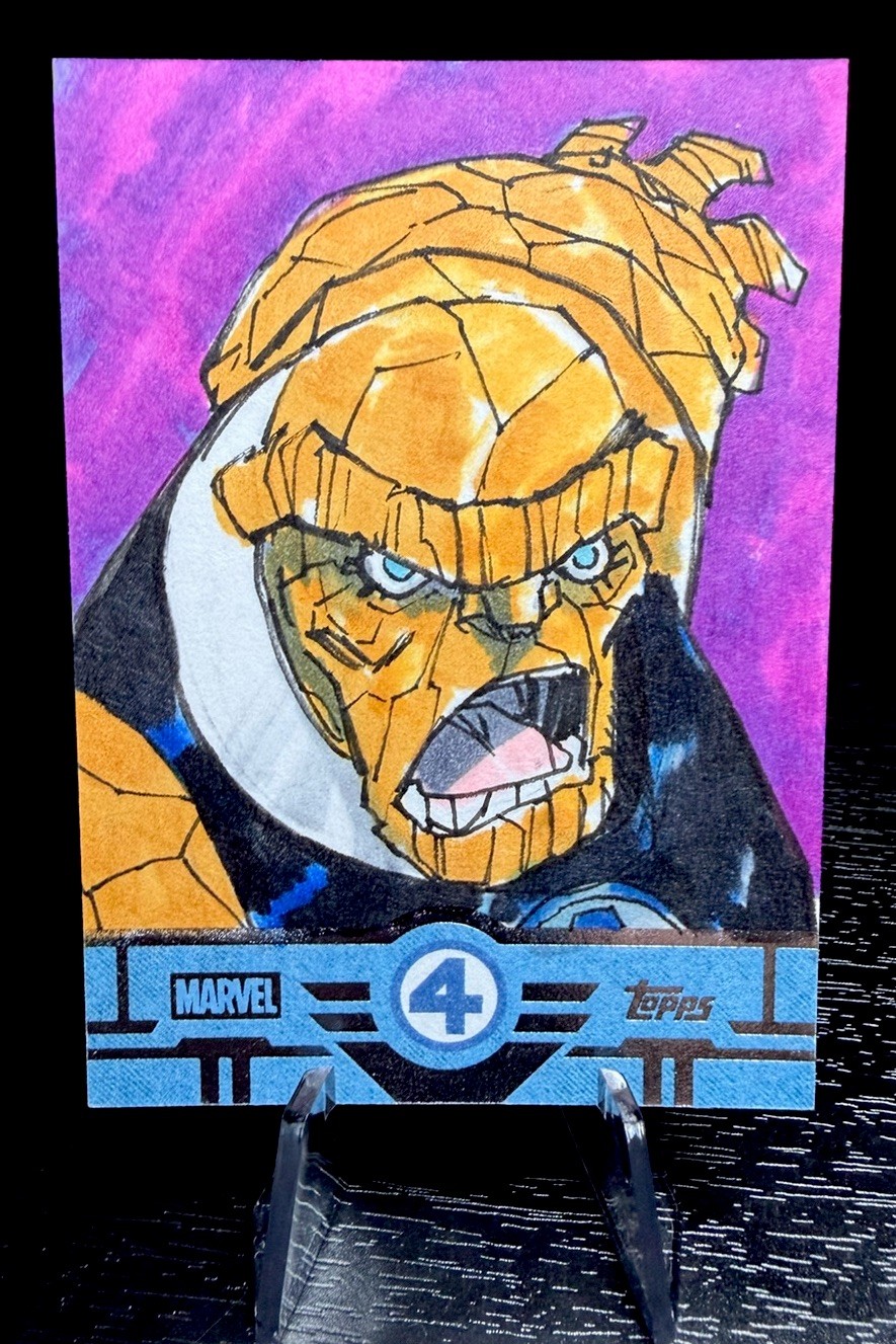 2026 Topps Finest Fantastic Four Marvel The Thing Sketch Auto 1/1 Auto Micelli 2026 Topps Finest Fantastic Four Marvel The Thing Sketch Auto 1/1 Auto Micelli