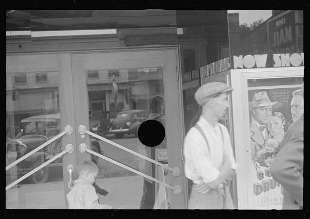 Photo:London Ohio Main Street 1938 Drugstore Theater Window Display FSA