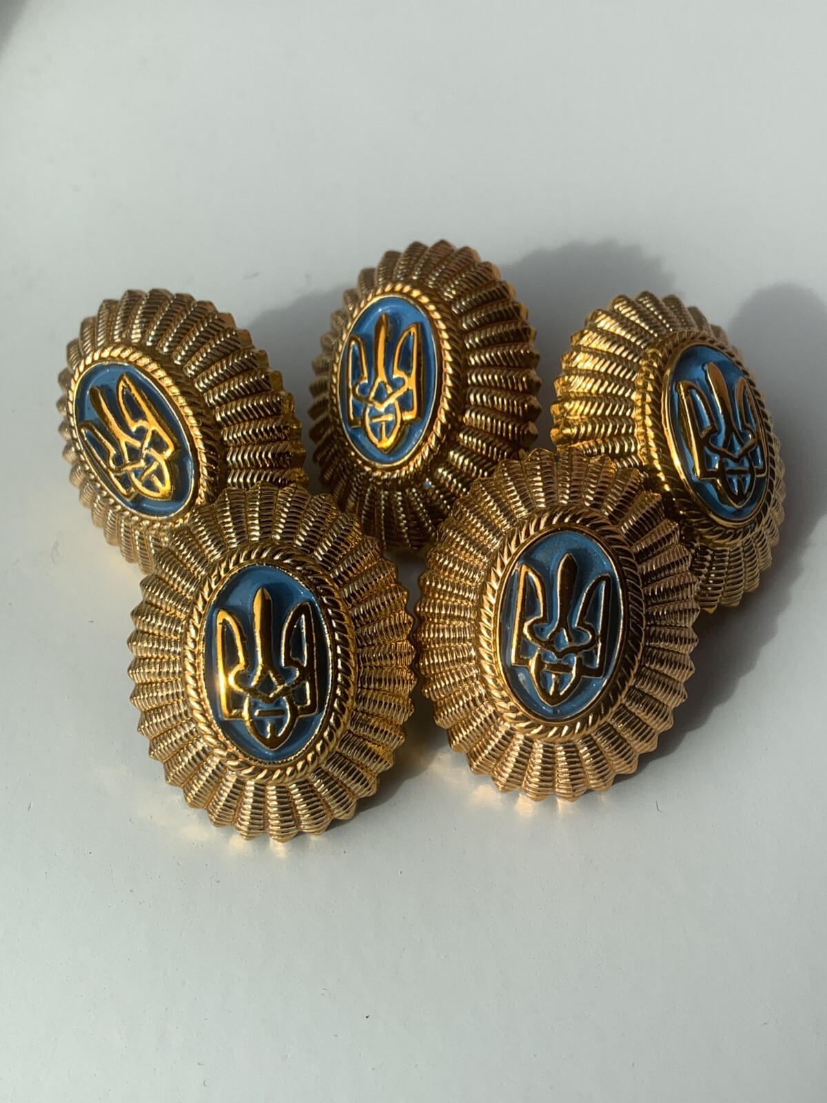 Early Post-Soviet Ukrainian Army Officer Visor Cap Parade Badge / Cockade
