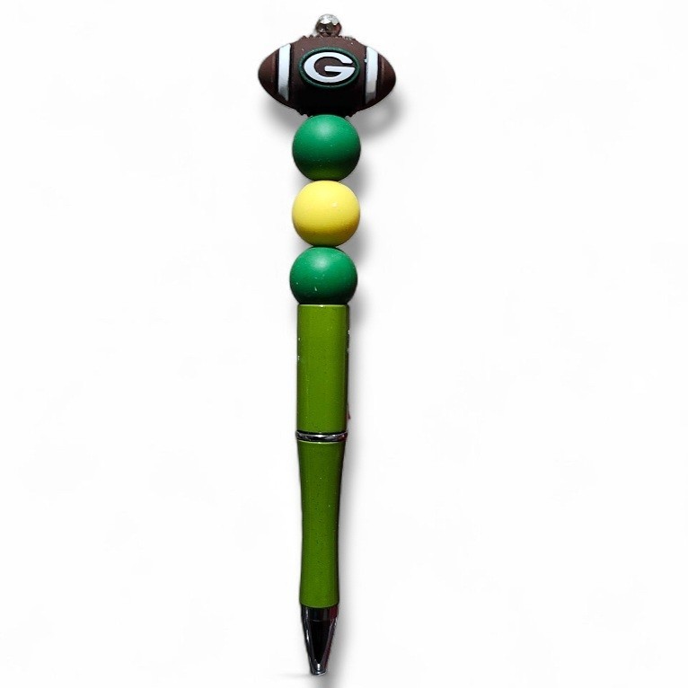 Green Bay Packers Football NFL Team Beaded Ballpoint Twist Pen