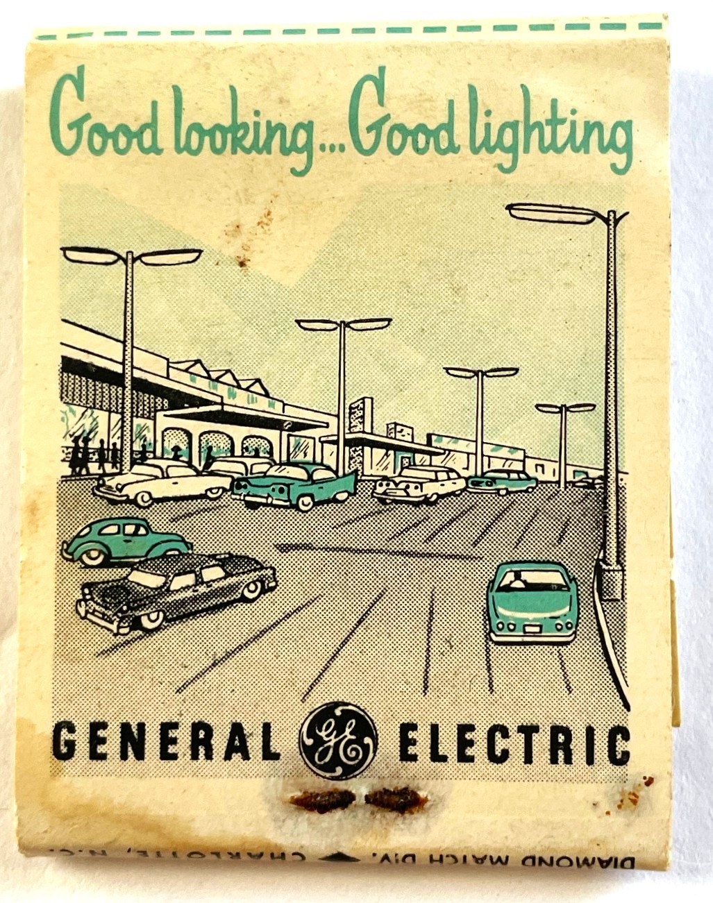1930s General Electric Mercury Area Lighting Matchbook