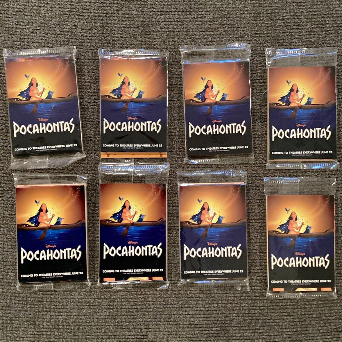 Disney Pocahontas Non-Sport Trading Card Packs Sealed Unopened Lot of 8 Disney Pocahontas Non-Sport Trading Card Packs Sealed Unopened Lot of 8