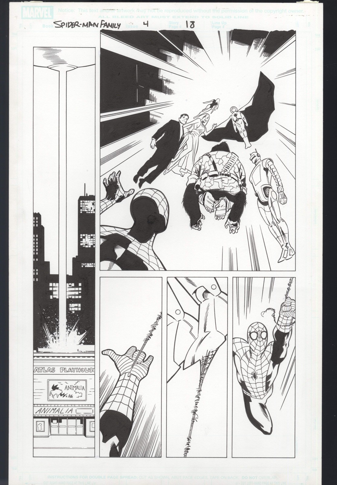 Spider-Man Family #4 Pg 18 Original Art Leonard Kirk Spider-Man Agents Atlas