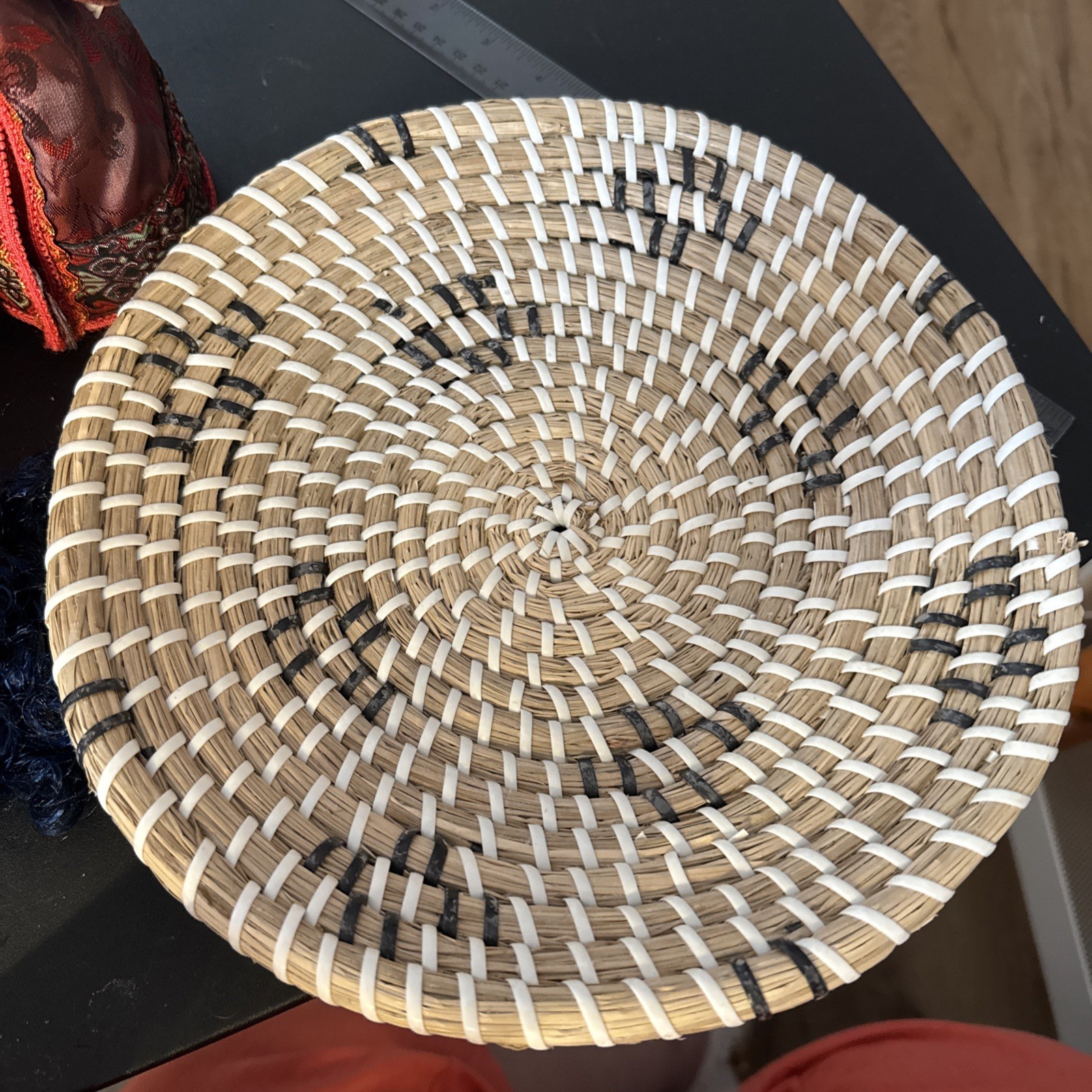 Flat Woven Coil Natural Fiber Bread Basket 9.5” Flat Woven Coil Natural Fiber Bread Basket 9.5”