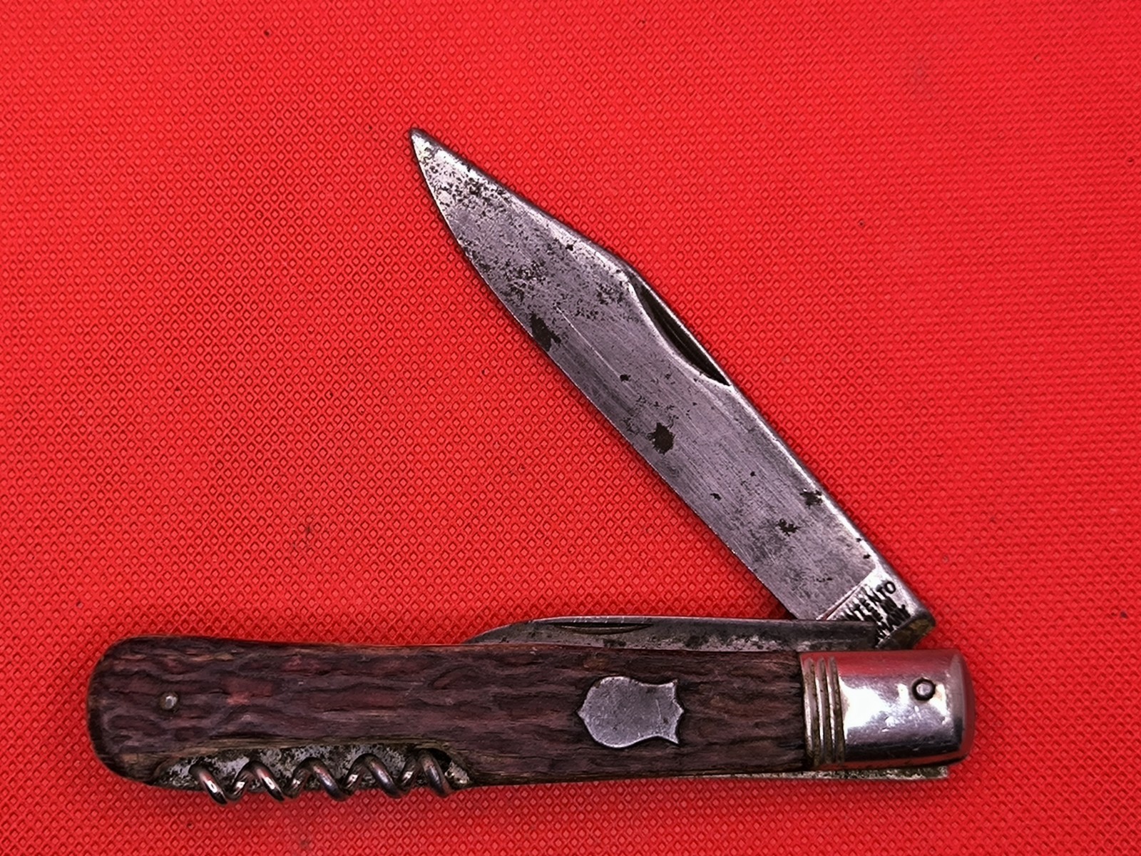 Old Wooden Pocket Knife Vintage Folding 2 blades Germany Old Wooden Pocket Knife Vintage Folding 2 blades Germany