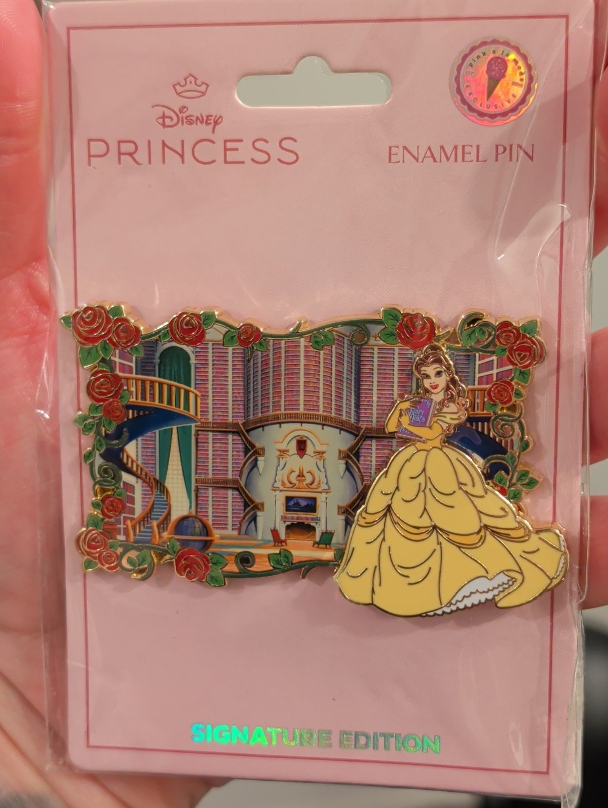 PALM Disney Princess Signature Edition Belle Library Scene Enamel Pin LE 500