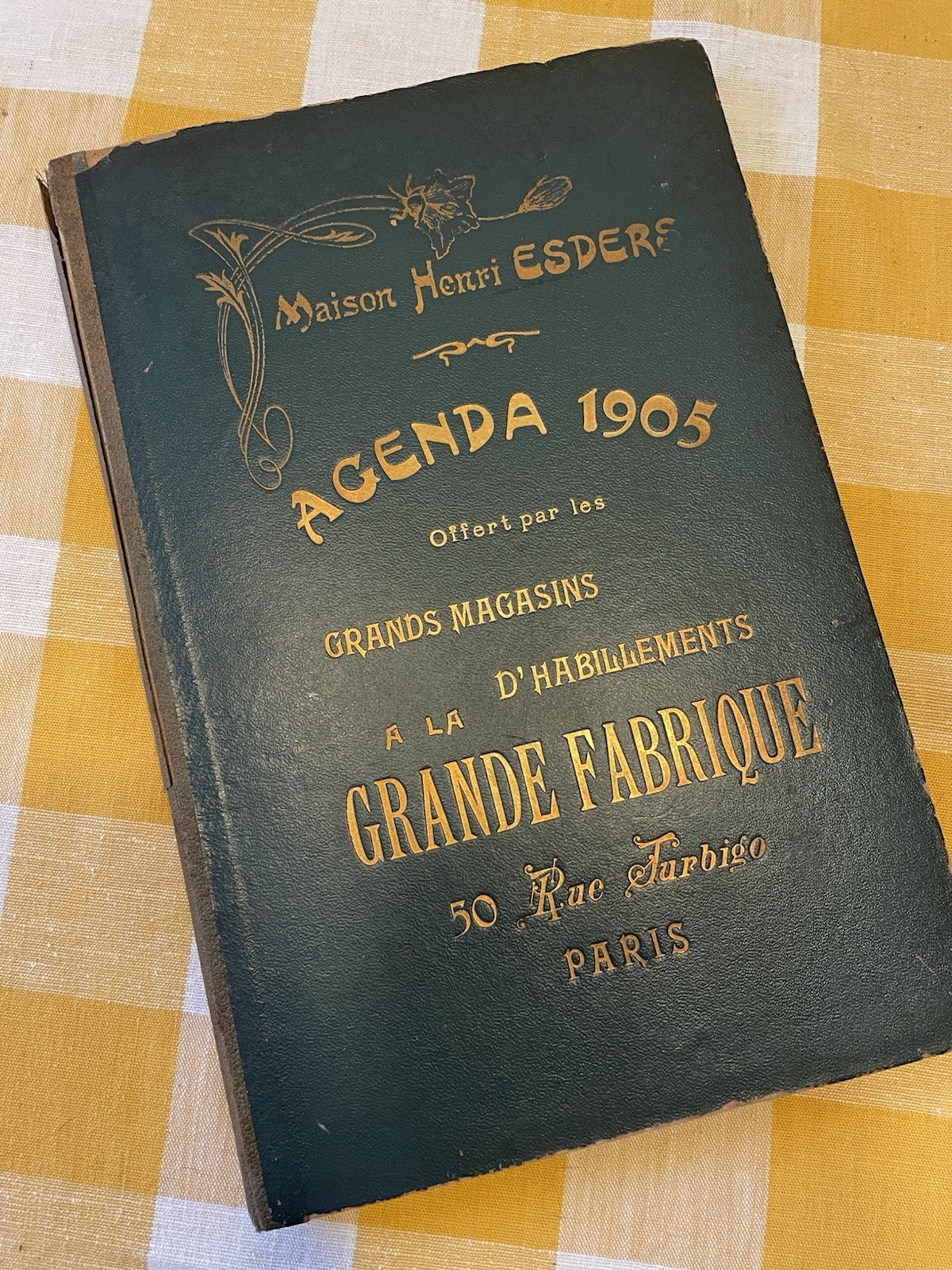Antique 1905 Agenda Book l — Maison Henri Esders, Paris — Art Nouveau