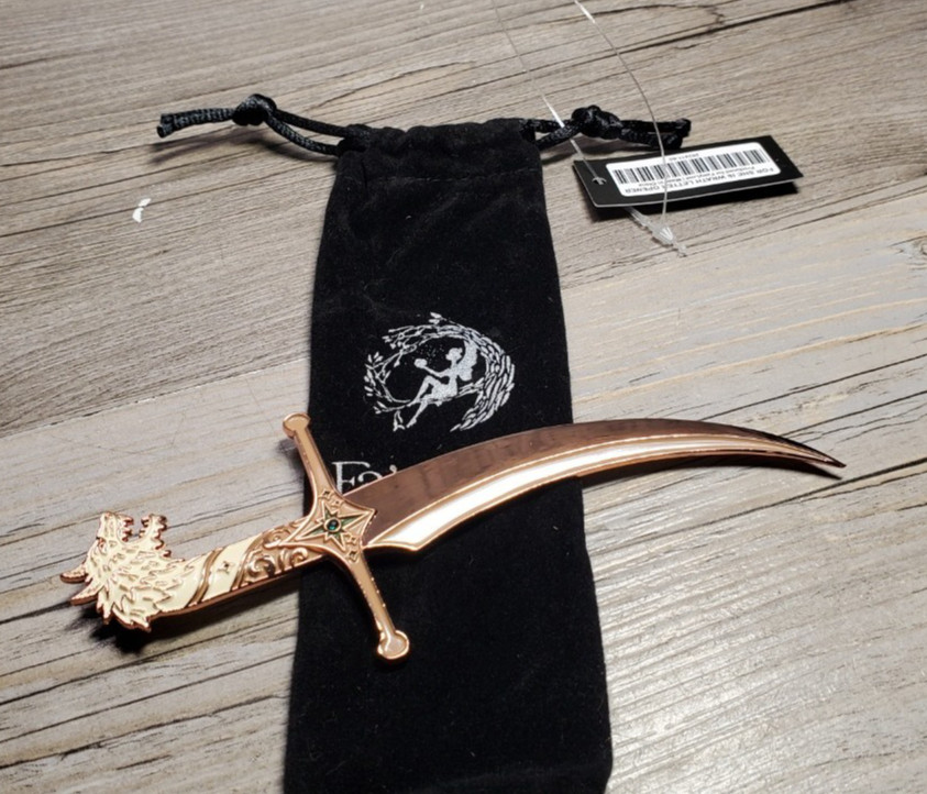 Fairyloot For She is Wrath Halmasti Scimitar dagger letter opener in Bag New Fairyloot For She is Wrath Halmasti Scimitar dagger letter opener in Bag New