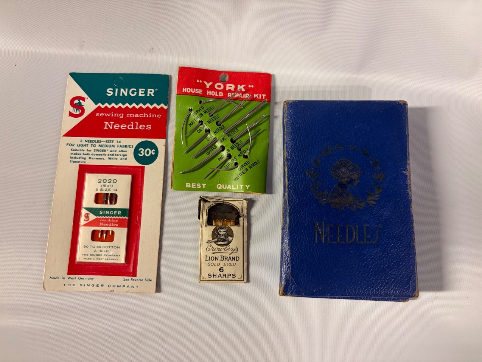 Vintage Antique Sewing Needle Lot - 1914 Heath & Gills Book, Singer, Crowley's Vintage Antique Sewing Needle Lot - 1914 Heath & Gills Book, Singer, Crowley's