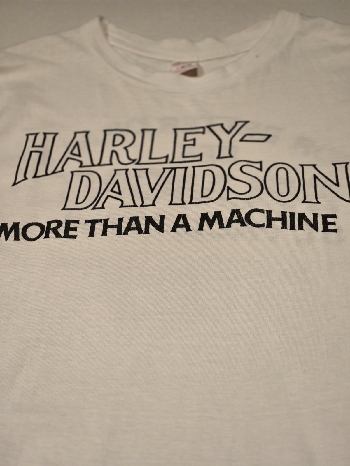 Men\'s Vintage 1980\'s White Harley Davidson T-shirt Size L