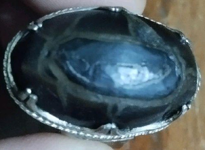 Jamal agate Tarikan Alam stone in ring positif energy natural amulet