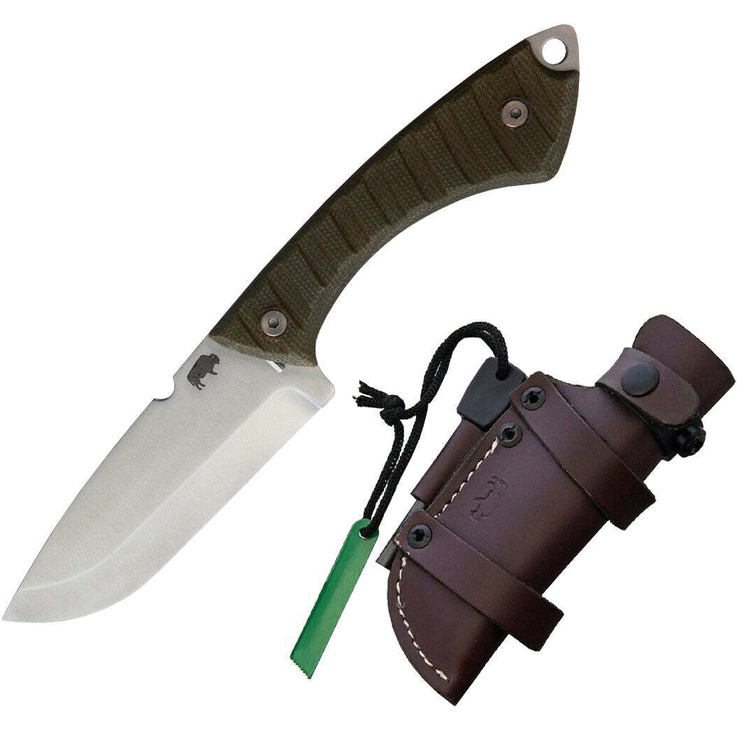 Lord & Field Frontiersman Fixed Blade Survival Knife Carbon Steel Blade Micarta