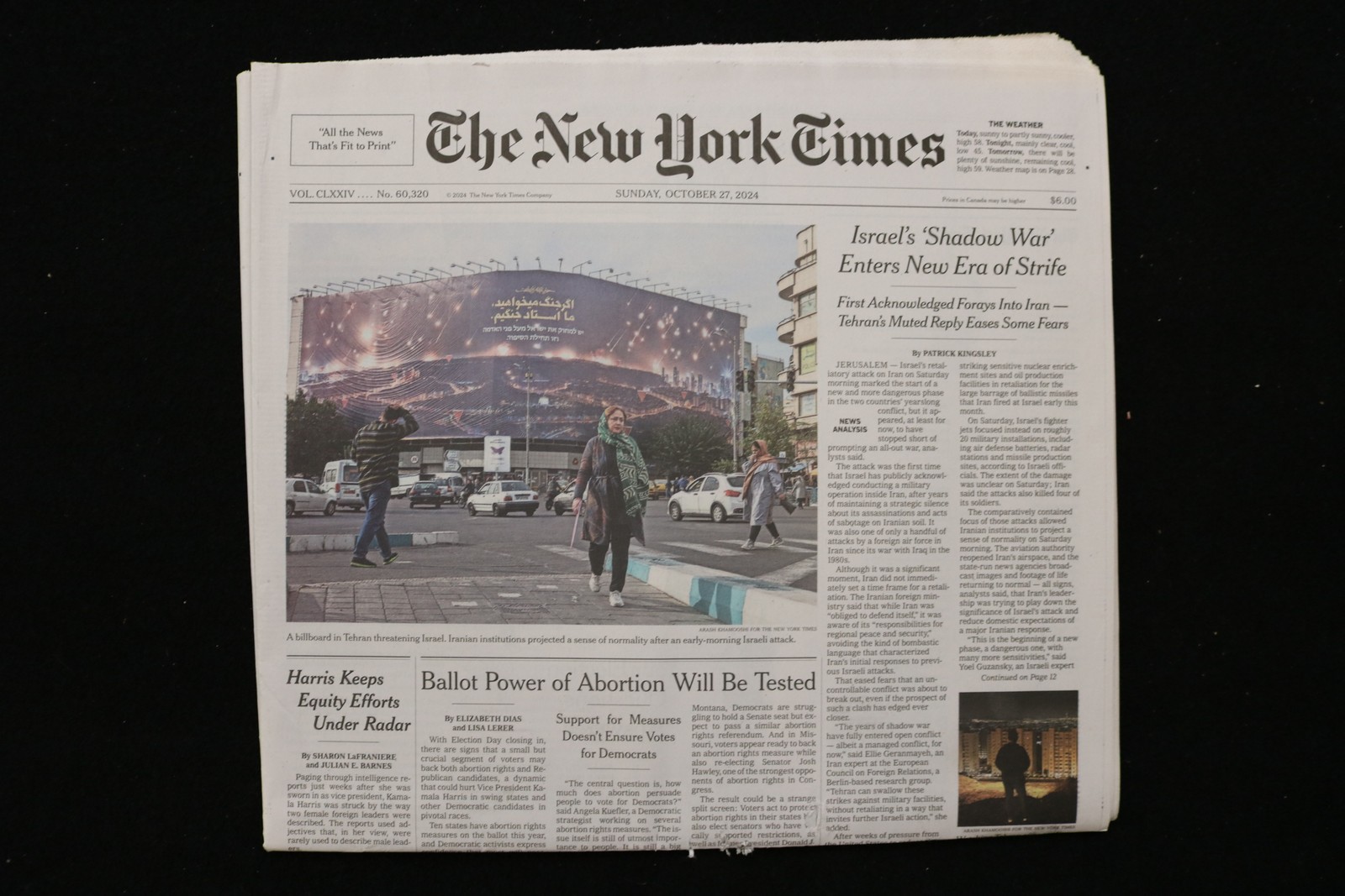2024 OCTOBER 27 NEW YORK TIMES - BALLOT POWER OF ABORTION WILL BE TESTED 2024 OCTOBER 27 NEW YORK TIMES - BALLOT POWER OF ABORTION WILL BE TESTED