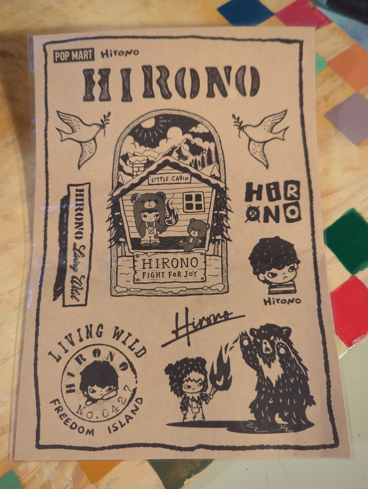 Pop Mart Hirono Living Wild - Fight for Joy Stickers