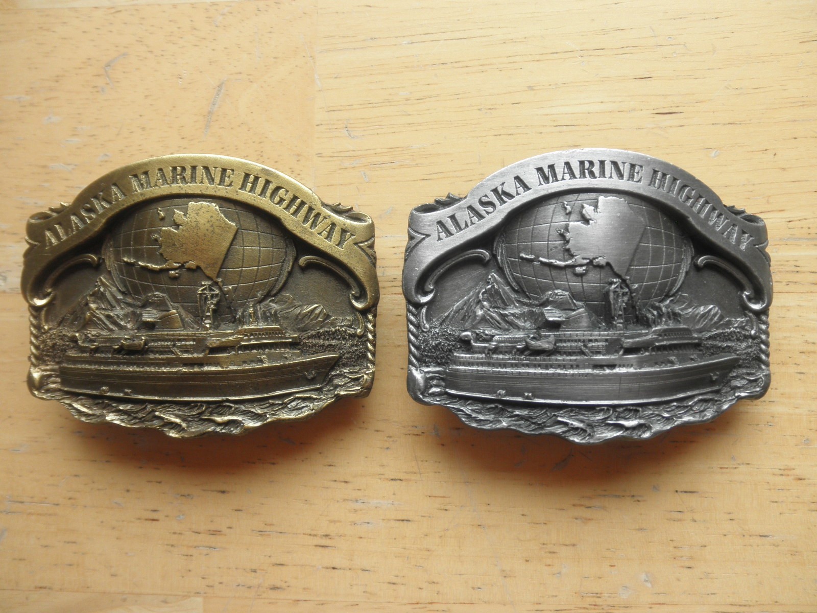 Alaska Marine Highway Ferry Belt Buckle 1992