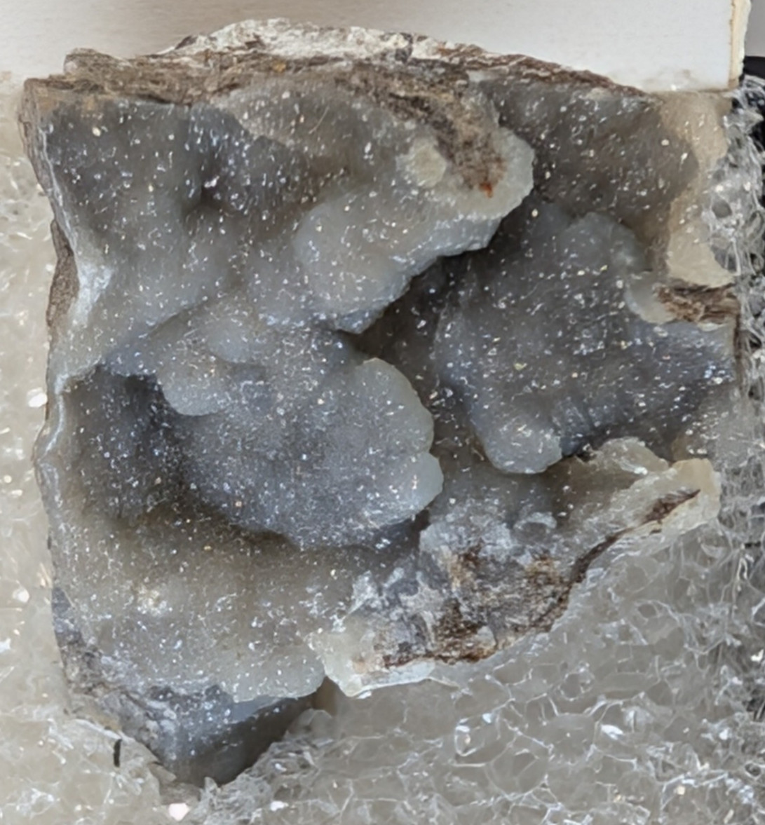 Hemimorphite Drusy Specimen Finch Mine Ray Arizona with Display Box