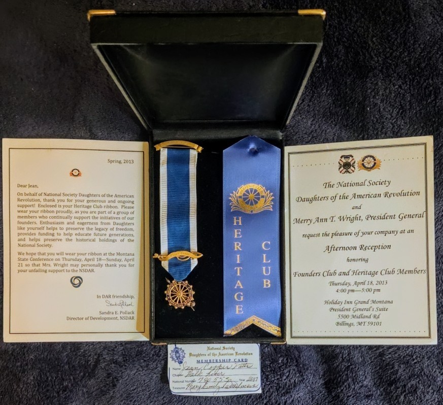 Daughters Of The American Revolution JE CALDWELL Pin Heritage Club Ribbon +More Daughters Of The American Revolution JE CALDWELL Pin Heritage Club Ribbon +More