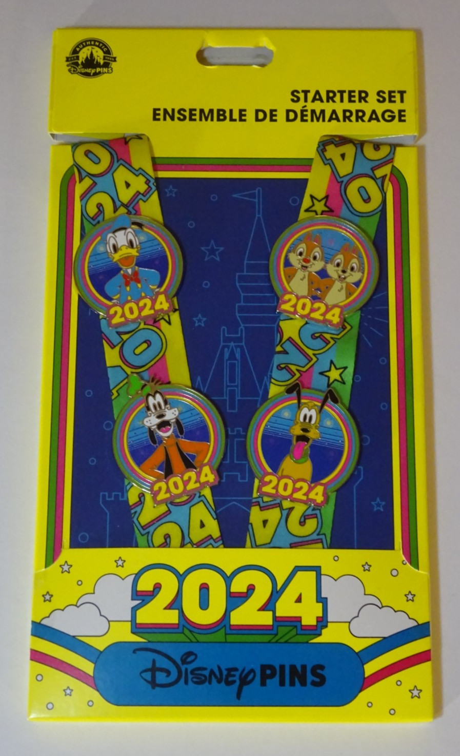 Disney Pins 2024 Starter Set Lanyard w/ Pins New