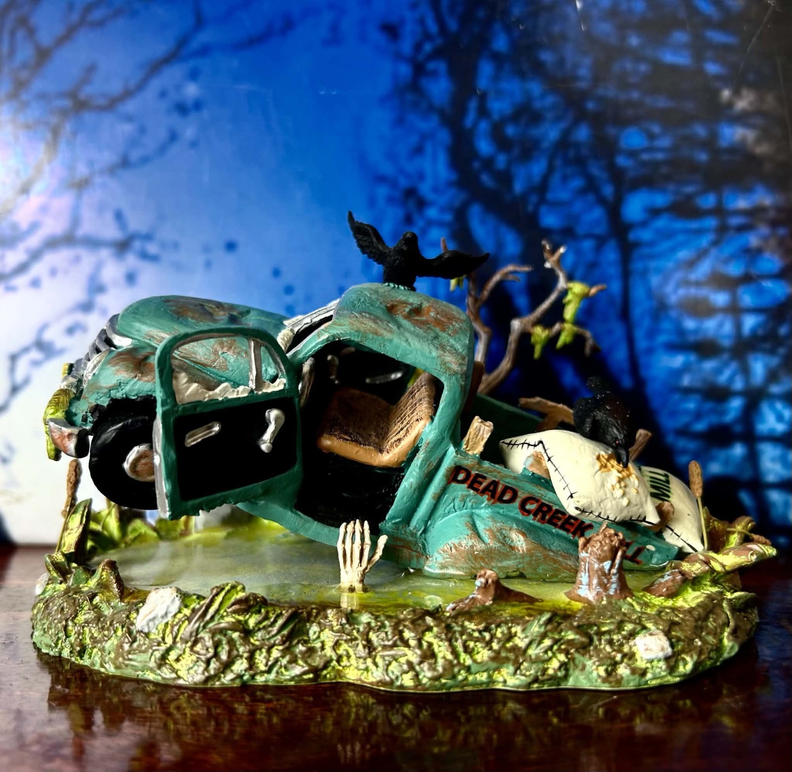 DEPT 56 Halloween Village DEAD CREEK MILL DELIVERY Truck, Swamp, Haunted, Scary DEPT 56 Halloween Village DEAD CREEK MILL DELIVERY Truck, Swamp, Haunted, Scary