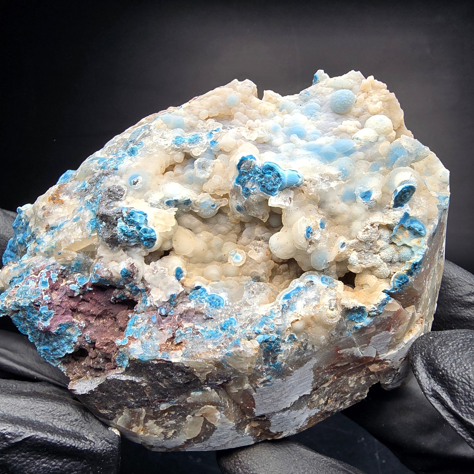 Rare large Shattuckite specimen blue Kaokoveld, Namibia 95*53*57mm collection