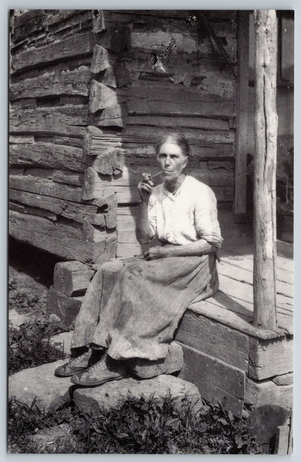Postcard Ellen Petro Woman Smoking Pipe Frank Hohenberger Washington, IN I10