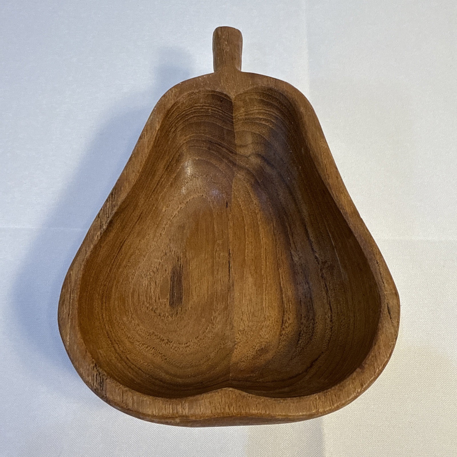 MCM Pear Shaped Wooden Bowl