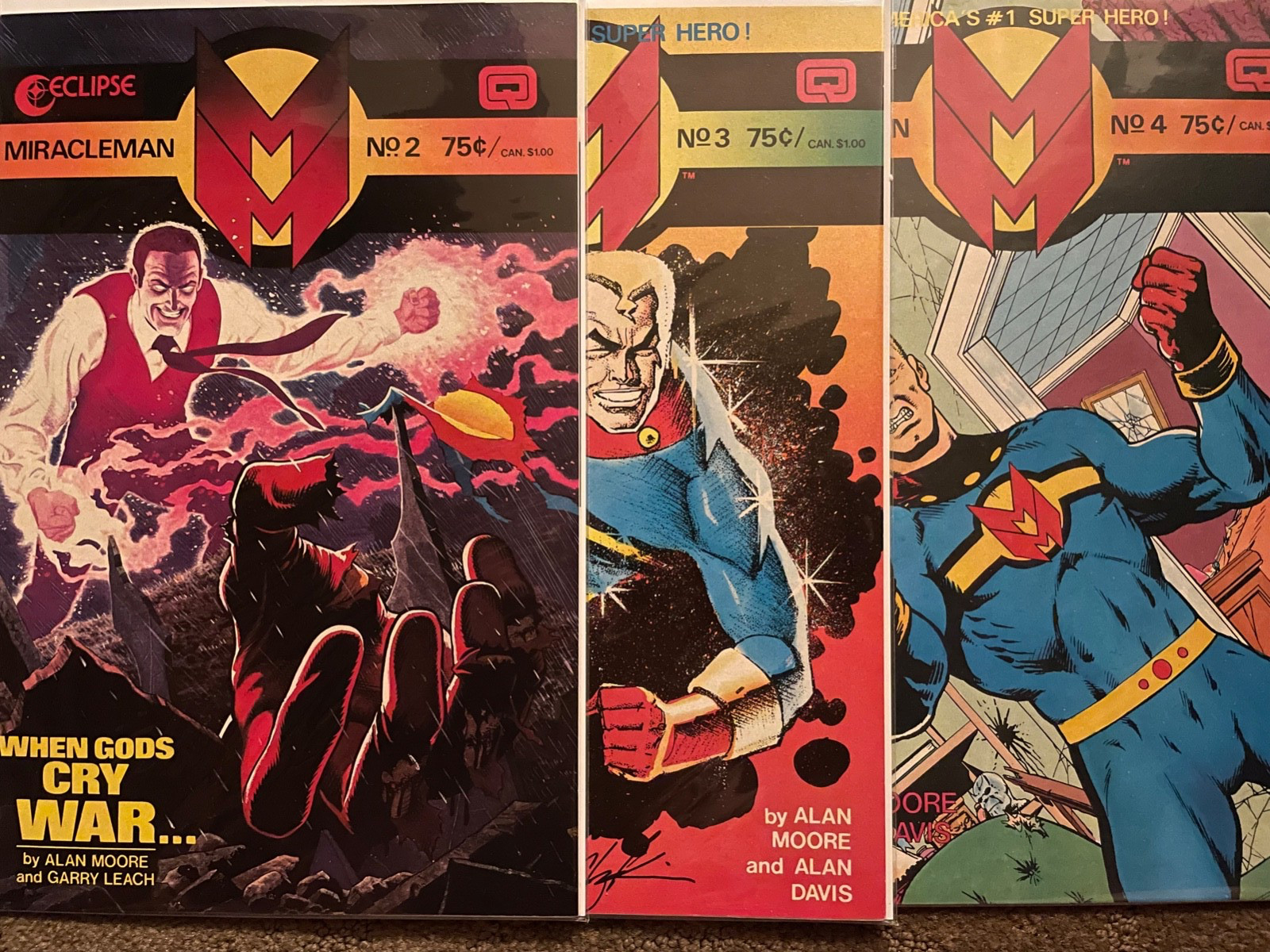 MIRACLEMAN COMICS  #2, 3, and 4 (1985) - vintage comics + - excellent condition
