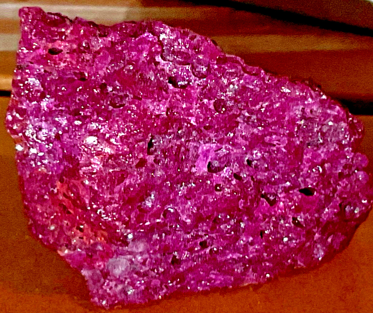 GENUINE RUBY ROUGH REAL  RARE IS EXTREMELY SPARKLY ENTIRE STONE FLUORESCES
