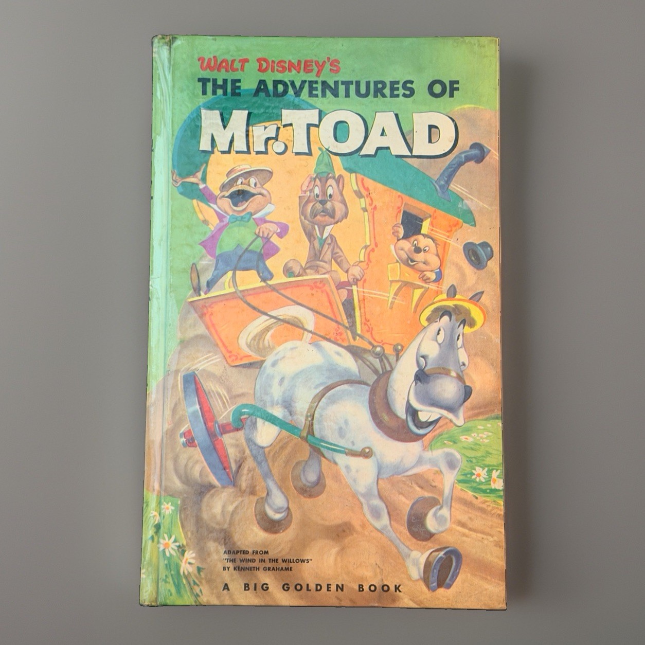 Walt Disney Adventures of Mr Toad 1949 1st Ed Big Golden Book John Hench