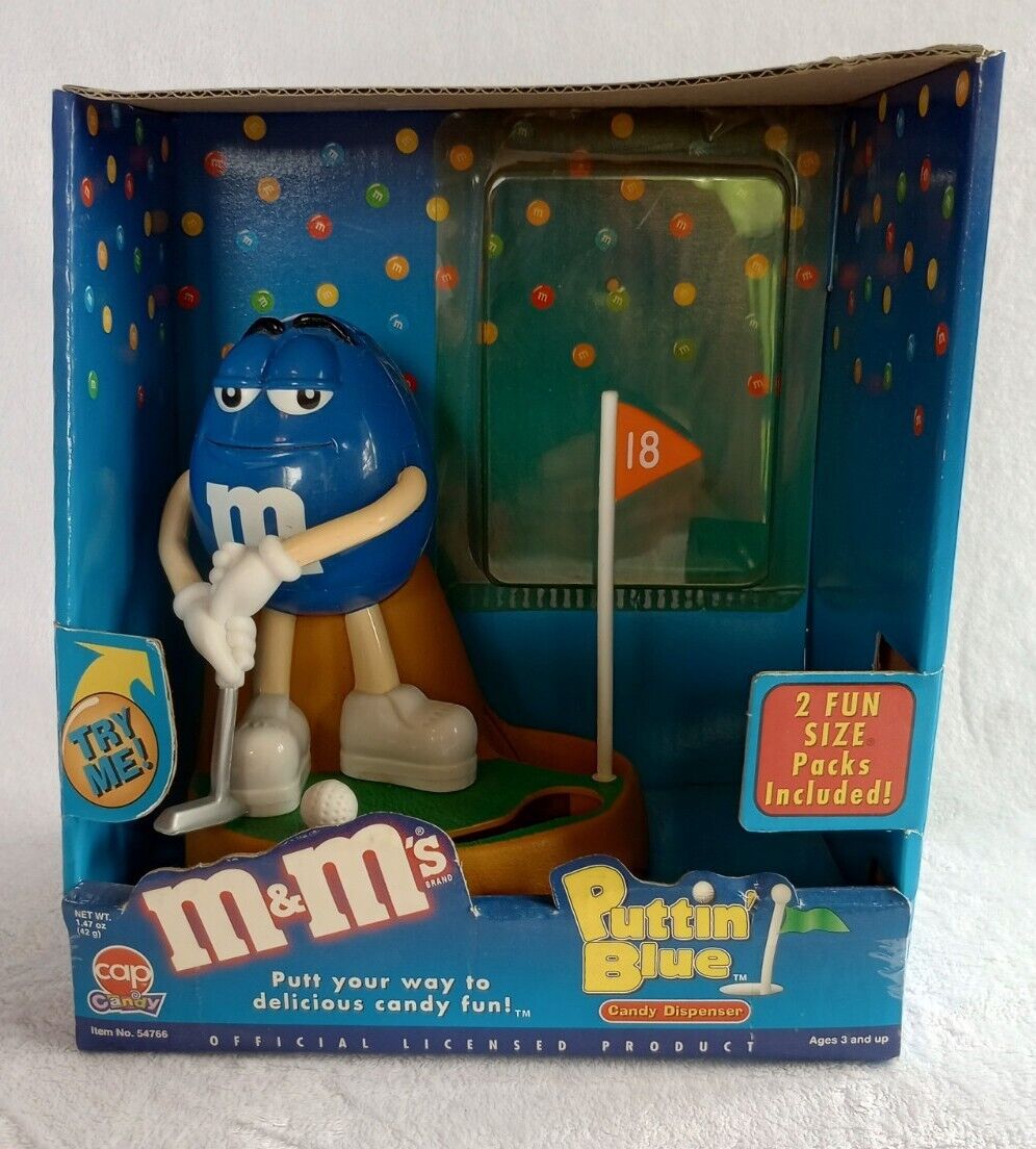 M&M Mars Collectibles Chocolate Candy Dispenser Putting Blue Golf Theme