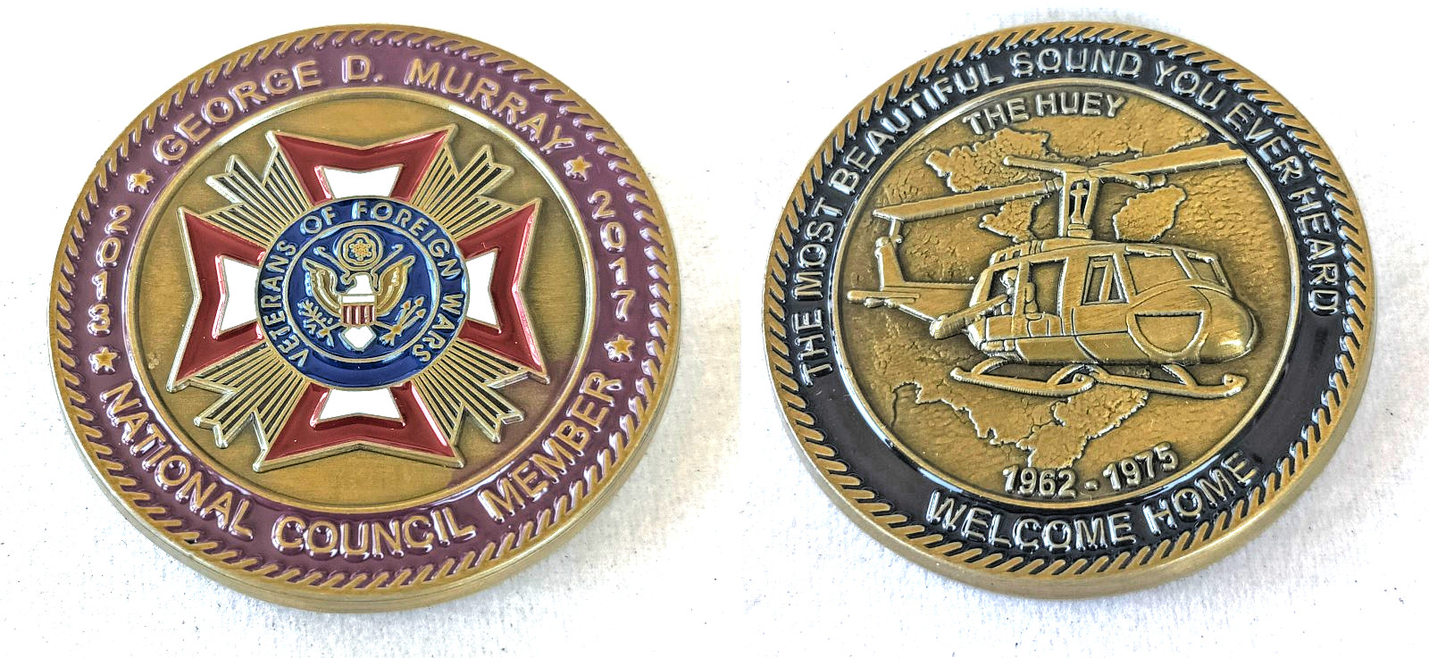 Veterans of Foreign Wars VFW Massachusetts Vietnam Challenge Coin Welcome Home Veterans of Foreign Wars VFW Massachusetts Vietnam Challenge Coin Welcome Home
