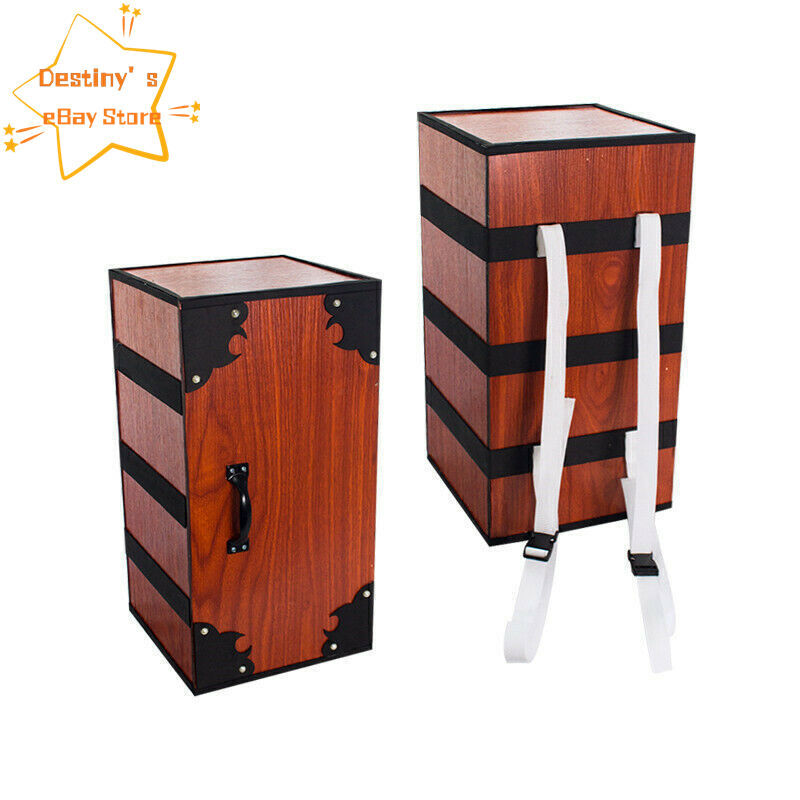 Demon Slayer Kamado Tanjirou Box Wooden Backpack Cosplay Prop Gift 18*18*36cm