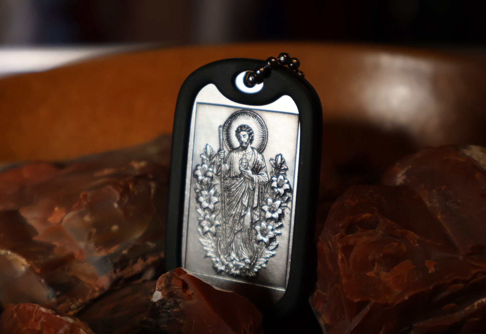 St Jude English Deep Engraved Third Dogtag St Jude English Deep Engraved Third Dogtag