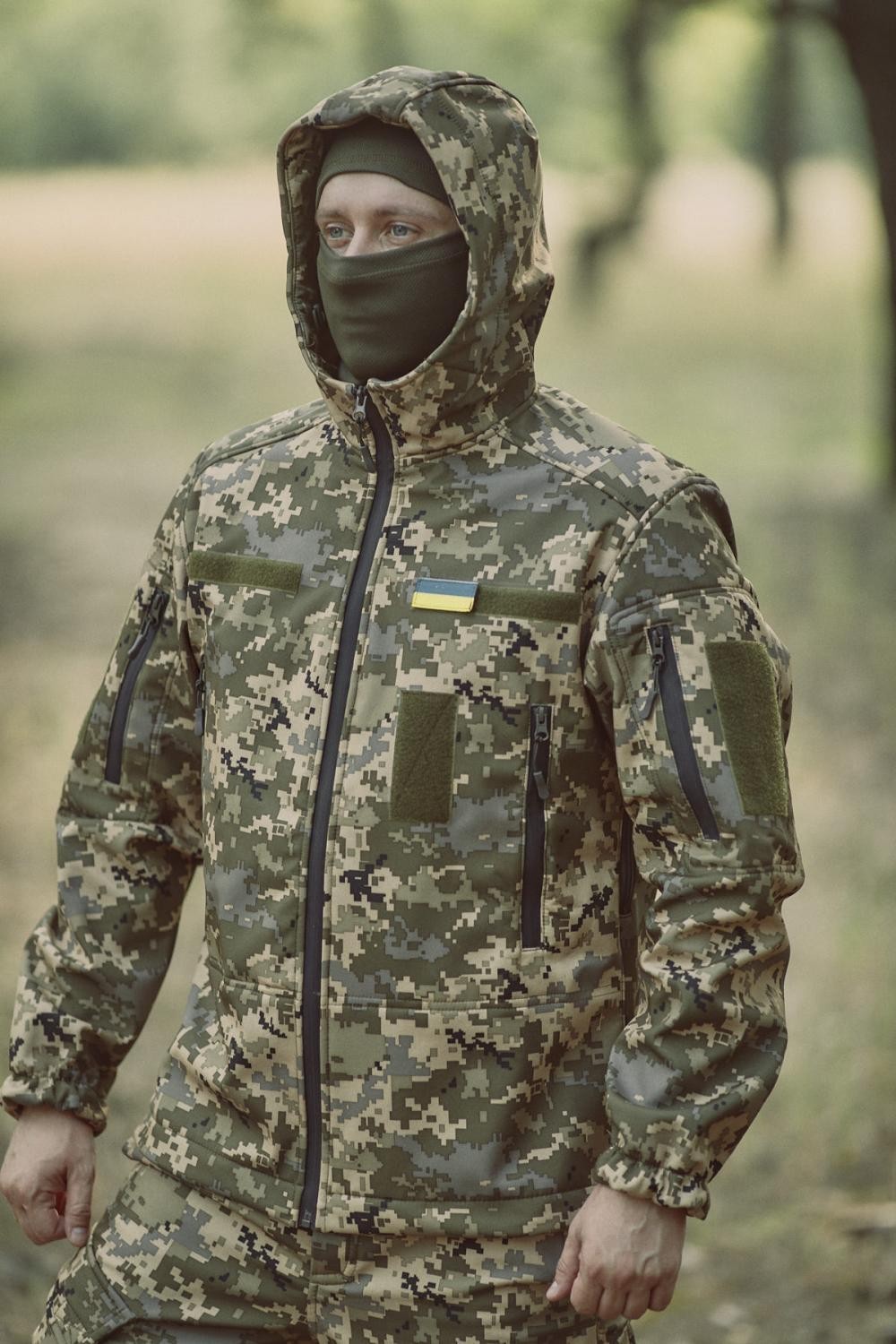 Ukrainian Military Softshell Jacket – Pixel Camo – Tactical Waterproof S-3XL Ukrainian Military Softshell Jacket – Pixel Camo – Tactical Waterproof S-3XL
