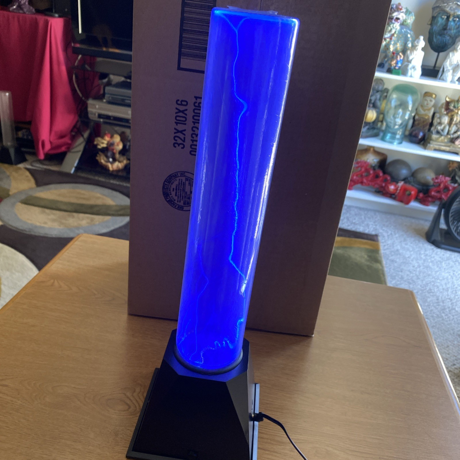 RARE 12” Plasma Tube Lamp BLUE Ultra Rare Spencer’s? Tube Light Cool Light