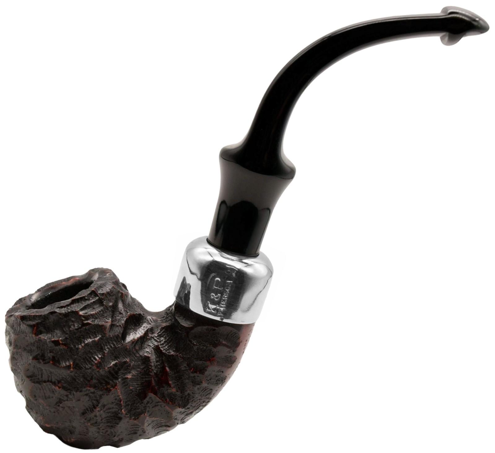 Peterson System Standard Rustic Finish Small/Medium Bent Billiard Briar Pipe 317