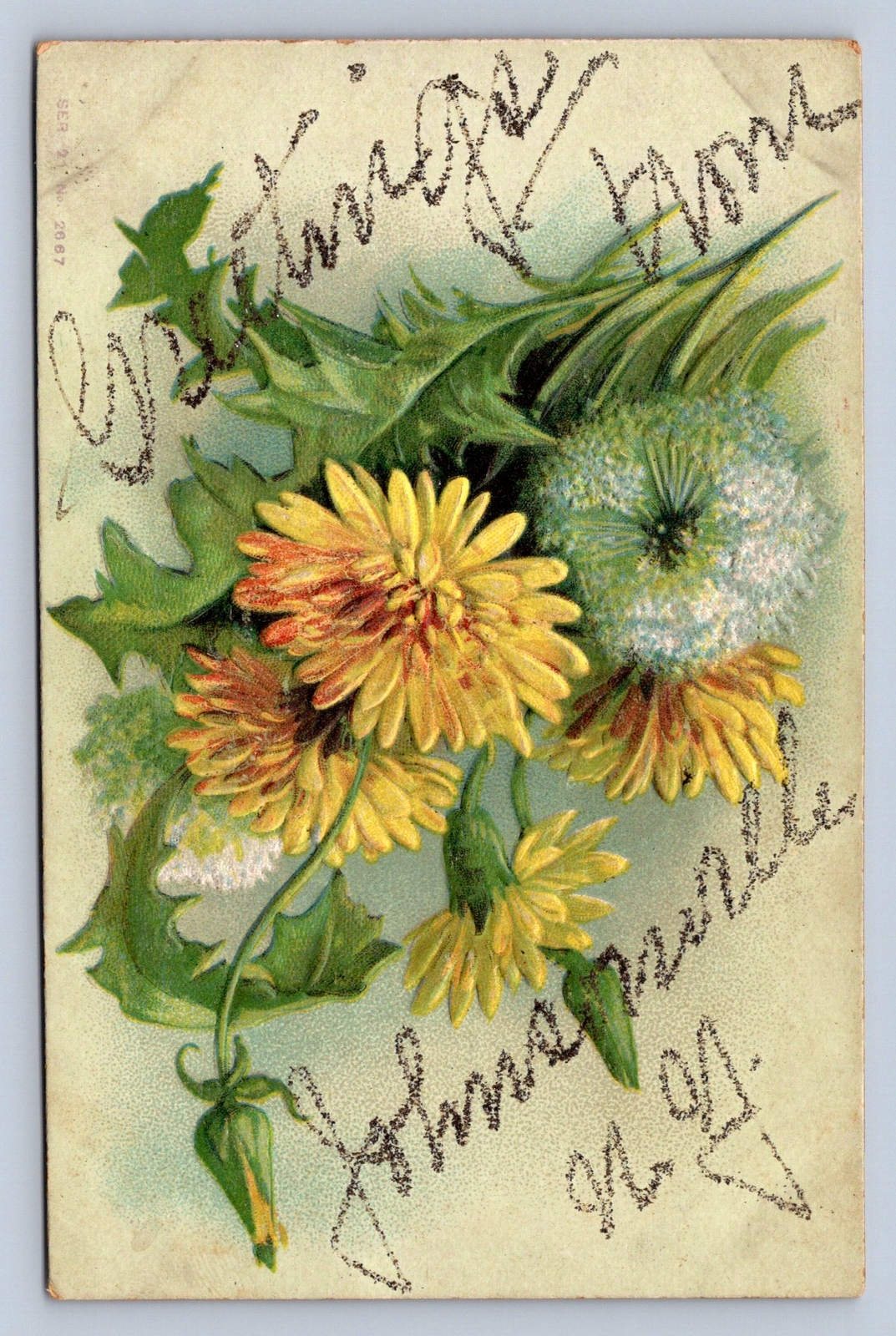 J88/ Johnsonville New York Postcard c1910 Glitter Greetings from 293