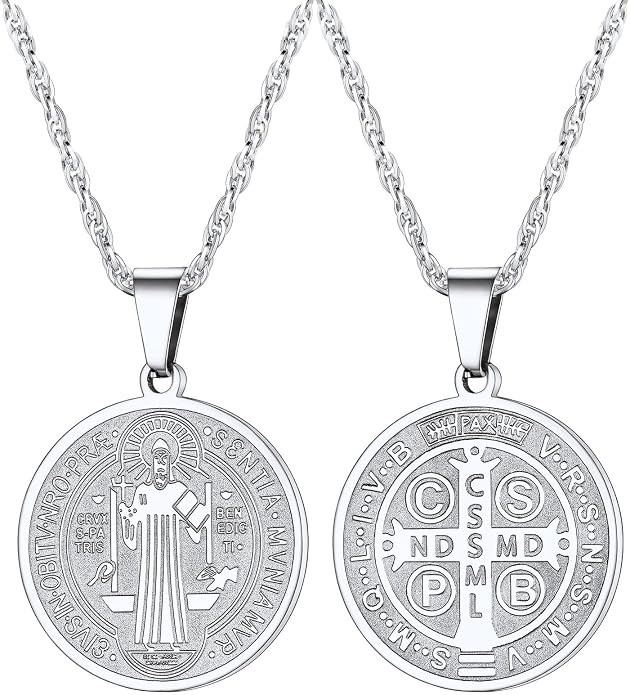 St Christopher/St Benedict/St Michael Pendant Necklace for Men St Christopher/St Benedict/St Michael Pendant Necklace for Men
