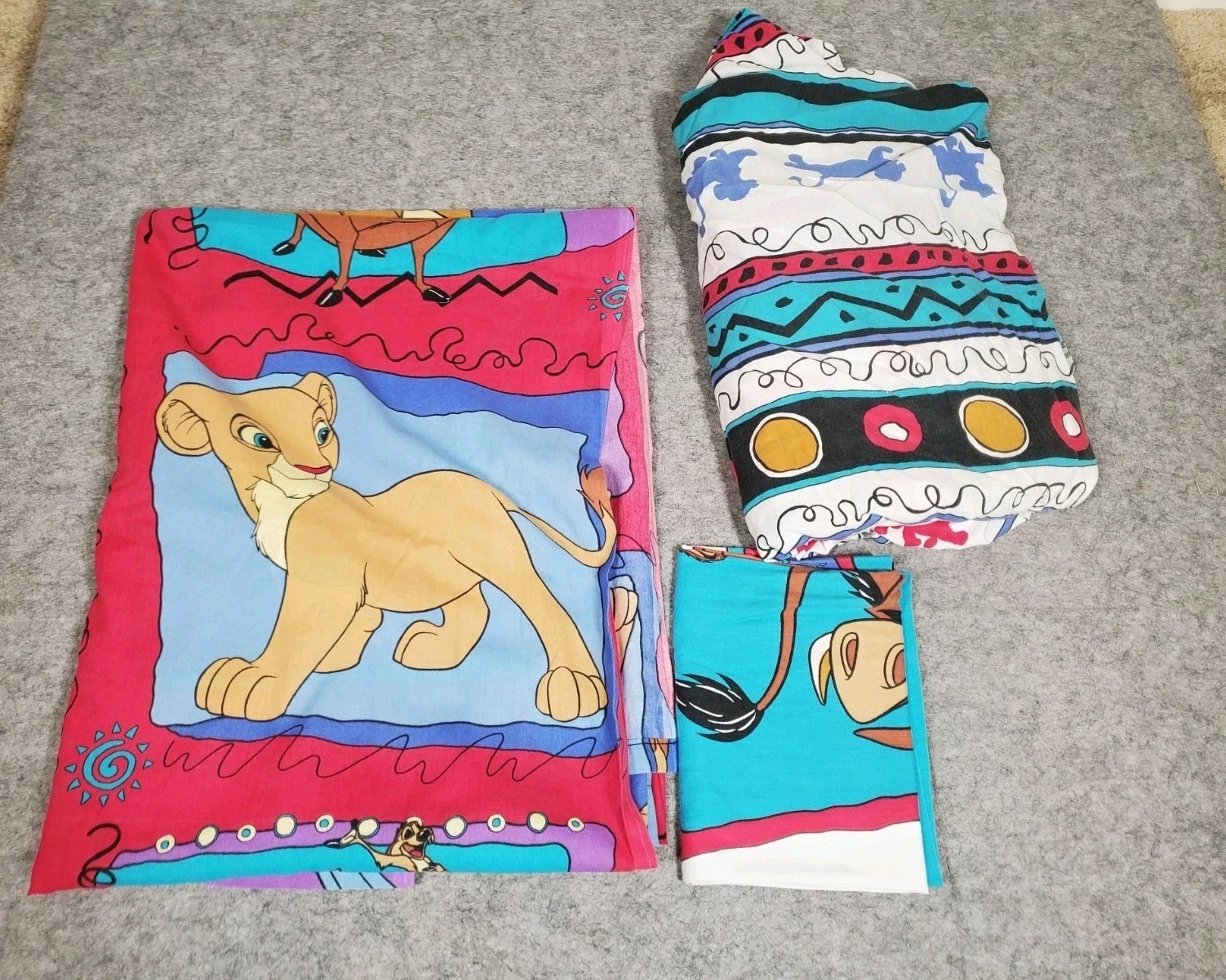 COMPLETE RARE VTG Vintage 90s Disney The Lion King Sheet and Pillow Set Twin Siz COMPLETE RARE VTG Vintage 90s Disney The Lion King Sheet and Pillow Set Twin Siz