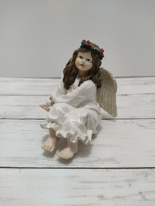 Vintage Angel Shelf Sitter Ganz Resin Figure Vintage Angel Shelf Sitter Ganz Resin Figure