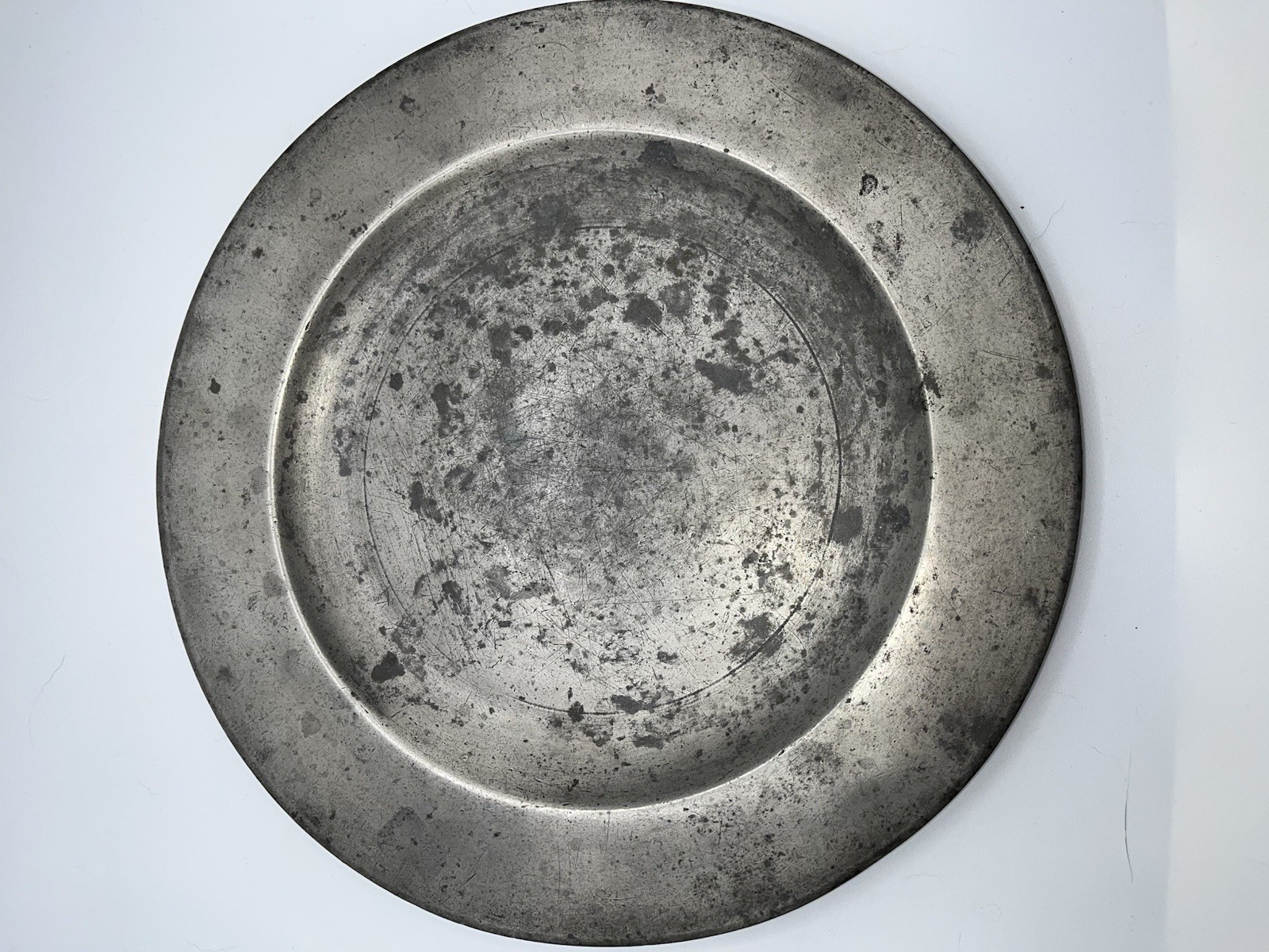 Antique 18 Century British English London Marked Pewter Plate