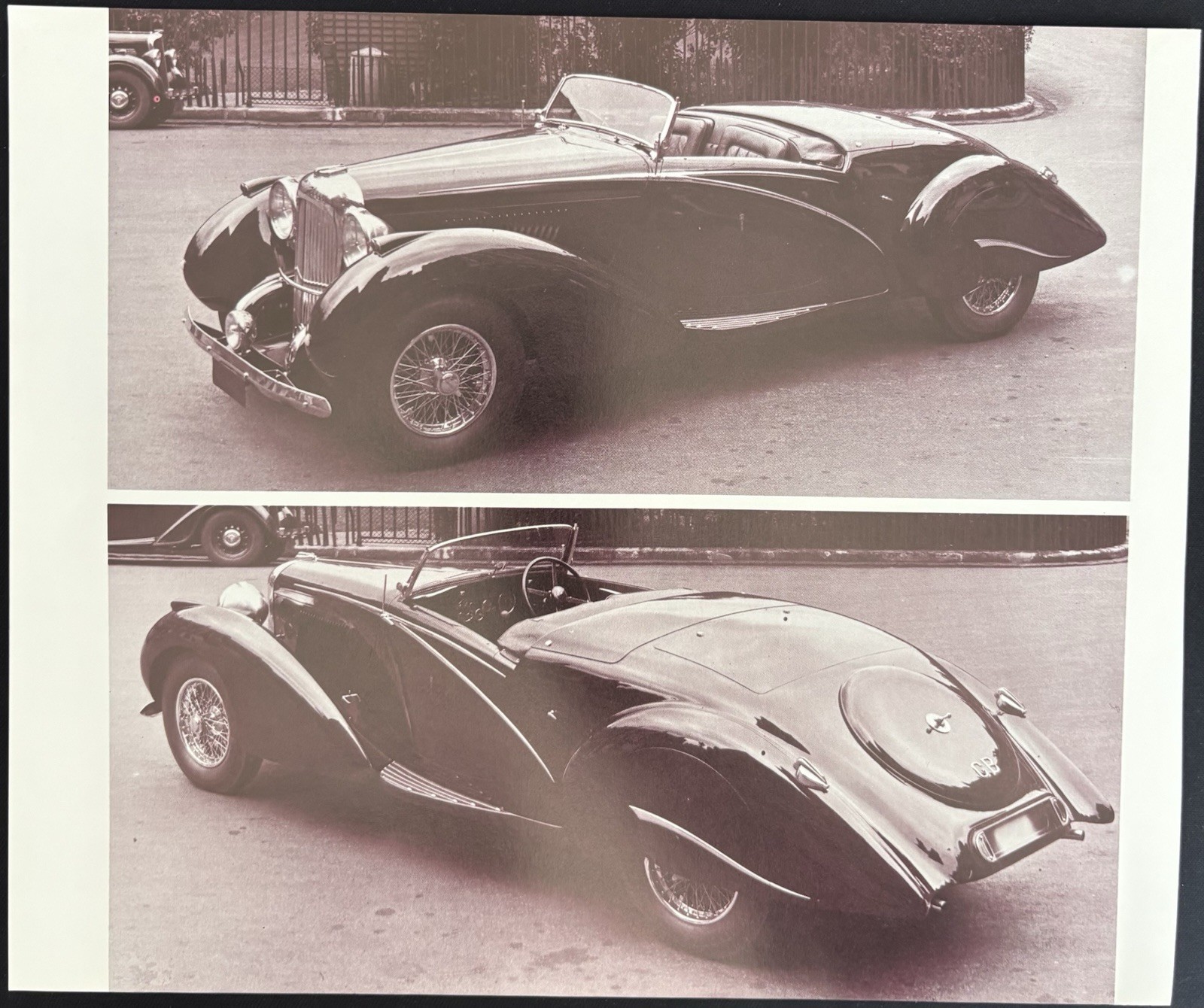 Book Clipping Photo 1938 Lagonda V-12 Automobile 