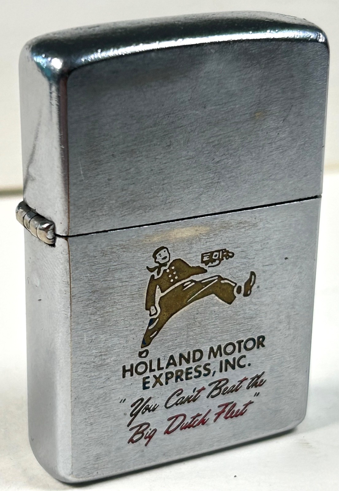 Vintage 1953-1955 Zippo Lighter Pat Pend 2517191 Holland Motor Express Trucking Vintage 1953-1955 Zippo Lighter Pat Pend 2517191 Holland Motor Express Trucking