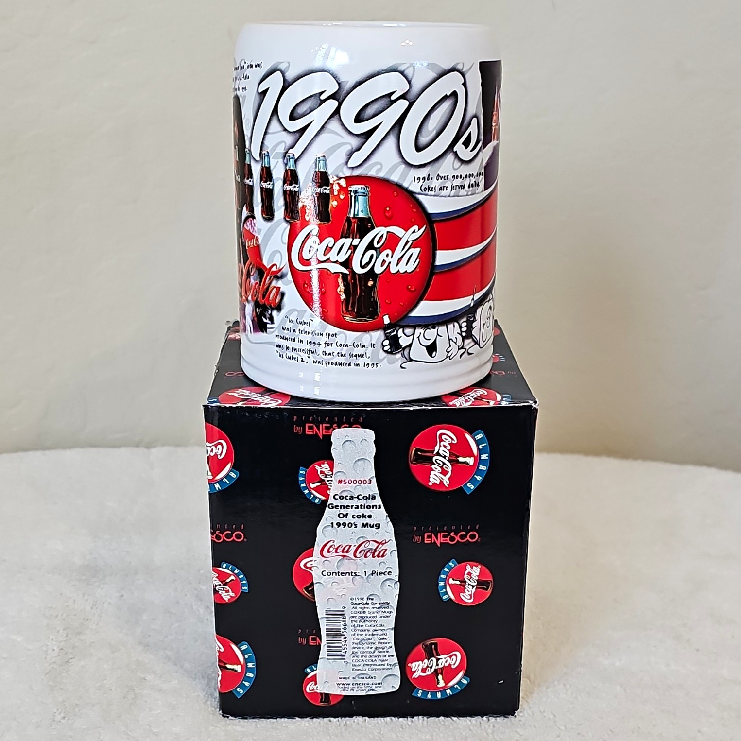 Coca Cila Generations Of Coke 1990's MUG Coca Cila Generations Of Coke 1990's MUG
