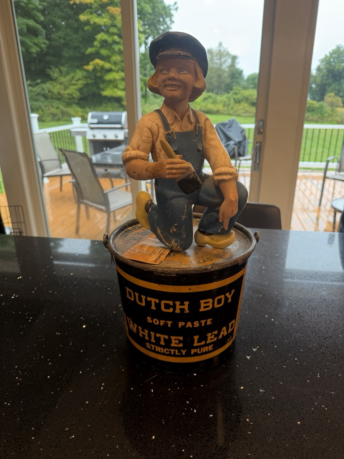Vintage Dutch Boy Paint Advertising Metal Paint Can And Figure Store Display Vintage Dutch Boy Paint Advertising Metal Paint Can And Figure Store Display